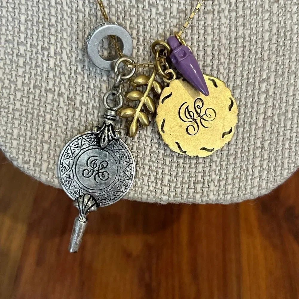 Juicy Couture gold silver charm long necklace vintage